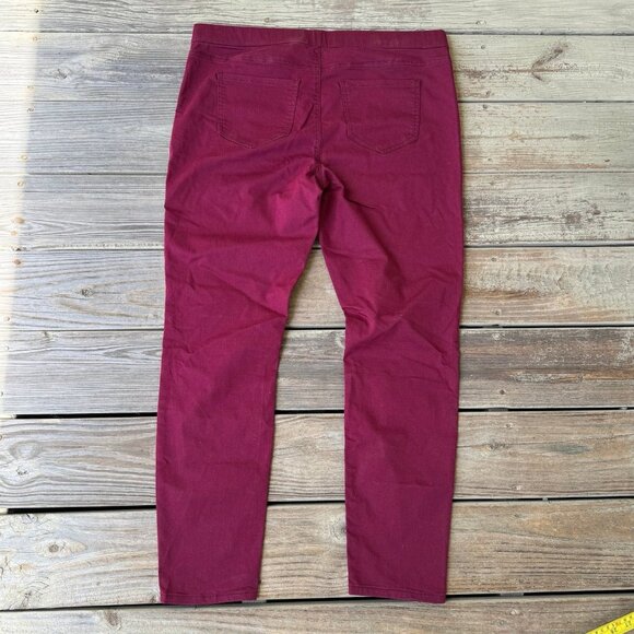 No Boundaries Pull On Skinny Stretch Pants Women Juniors XXL 19 Garnet Maroon - Picture 2 of 11